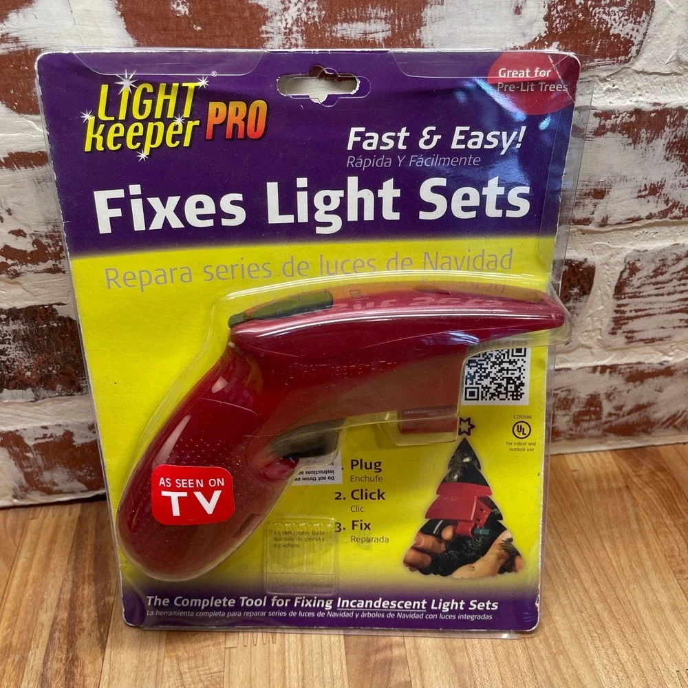 LightKeeper Pro Incandescent Light Set Repair Tool As Seen On TV Red New